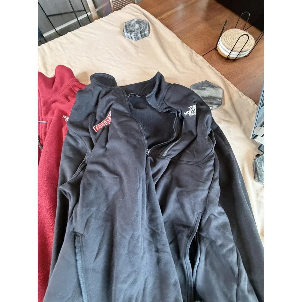 Lot of 3 North Face Sweater Windbreaker Jacket Men's XL Red Green Black